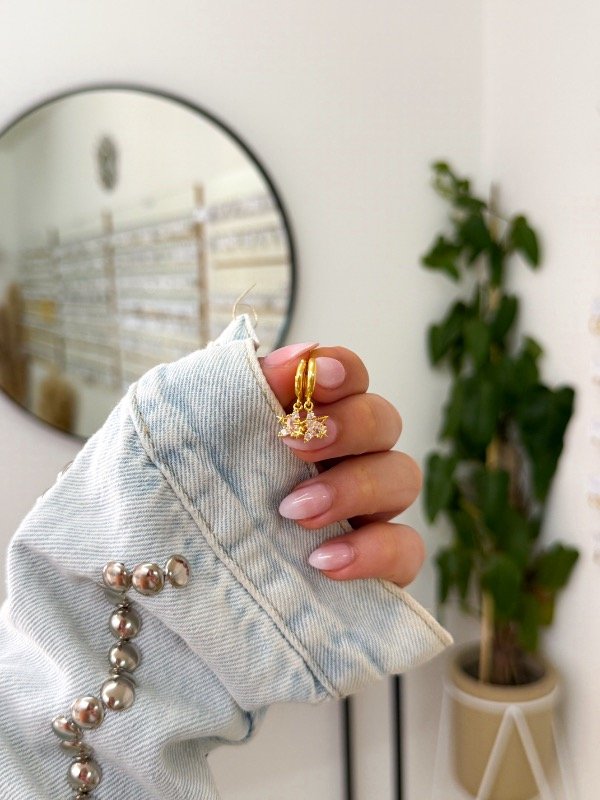 Producto - Cubanitos bañados en oro estrella cúbic gota