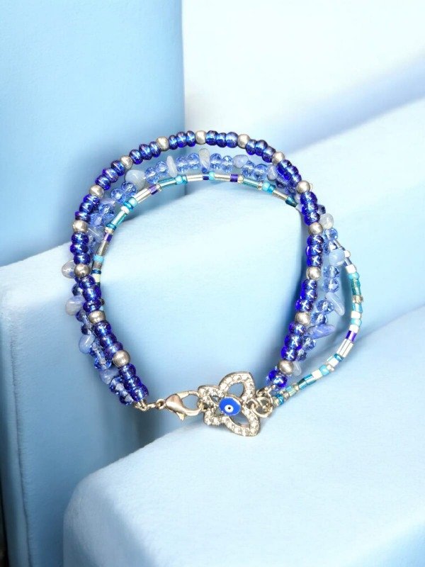 Producto - Pulsera triple azul