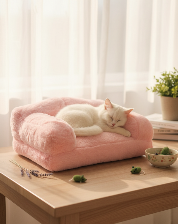 Producto - Sillón cama para Mascotas "Pink" anti estres