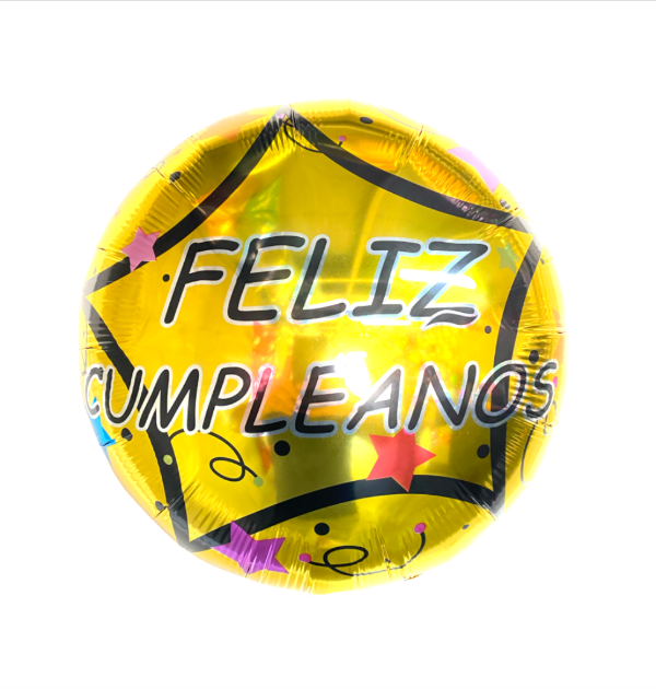 Producto - Globo Feliz cumpleaños dorado 18" o 45cm