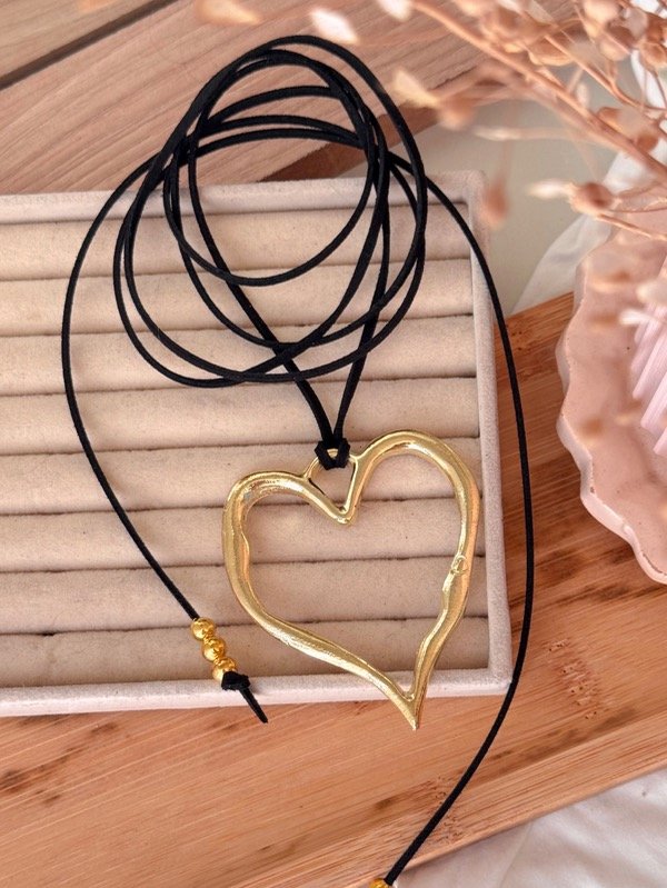 Producto - Lazo corazon grande dorado