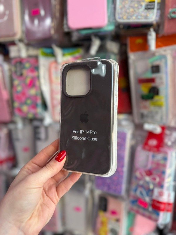 Producto - Silicone case Iphone 14 pro gris oscuro