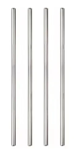 Producto - Sorbetes rectos x 4 de acero inoxidable FERPA