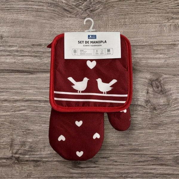 Producto - SET DE MANOPLA Y POSAFUENTE ESTAMPADO CITY BLANCO - 8