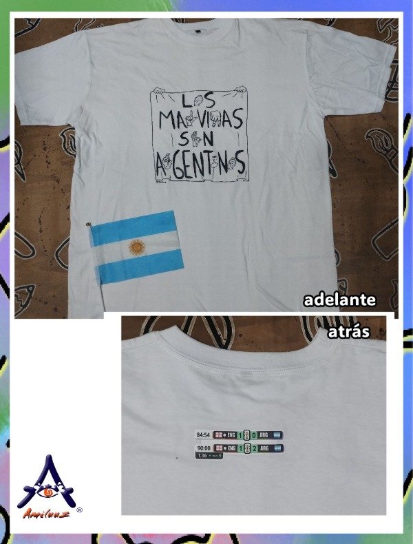 Producto - Remeras algodón unisex Malvinas  Arg - 5