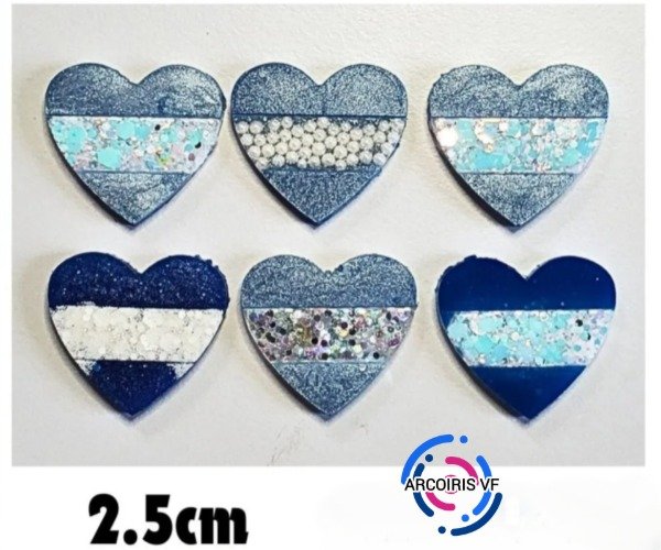 Producto - Molde Escarapelas corazones chicos 6u