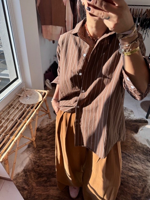 Producto - Camisa chocolate rallas