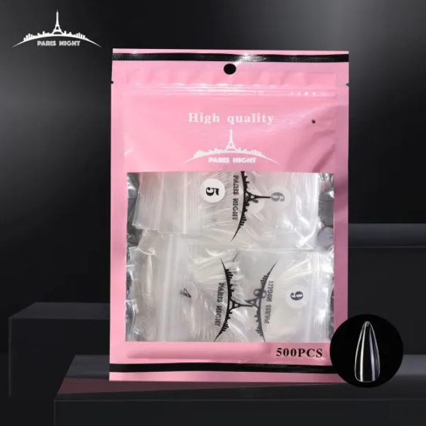 Producto - Tips soft gel/press on Stiletto en bolsa por 500u - paris night
