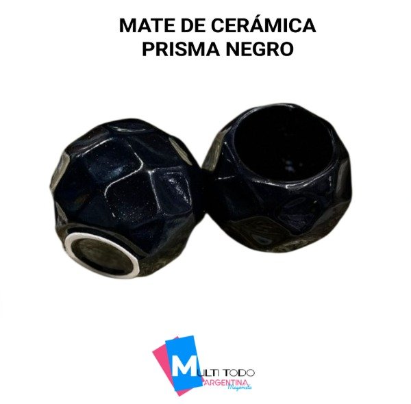 Producto - MATE DE CERÁMICA PRISMA NEGRO