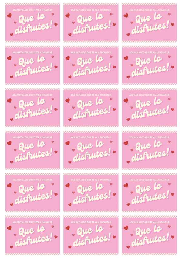 Producto - Imprimible tarjeta que lo disfrutes