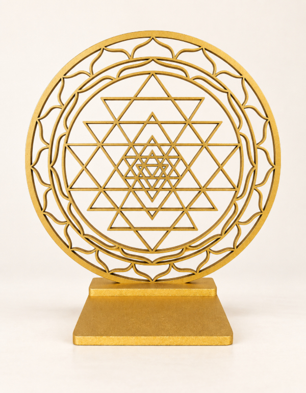 Producto - Geometría Sagrada con Base para Vela 20 cm - Proyector de Sombras - 7