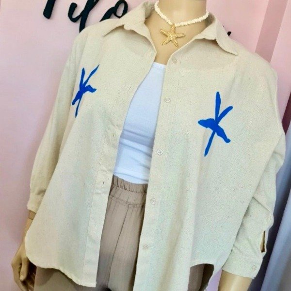 Producto - Camisa de lino estrella de mar 7324 - 2
