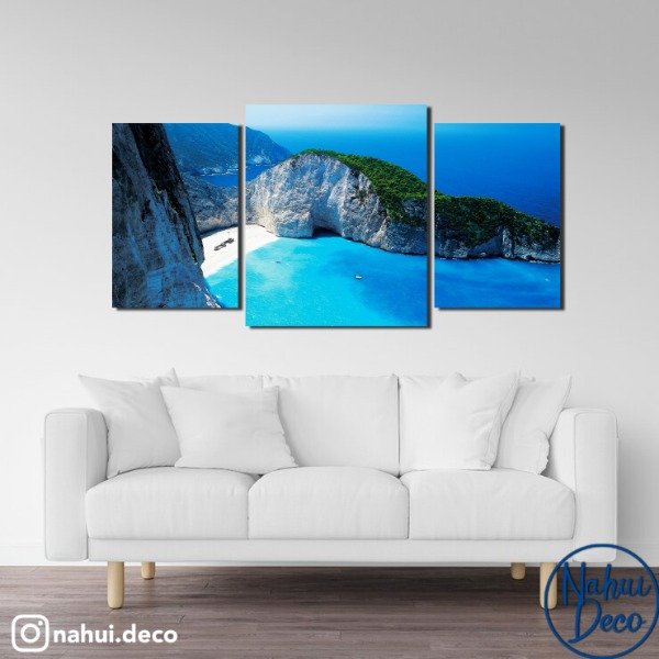 Producto - Playa de Myrtos Triptico dos medidas