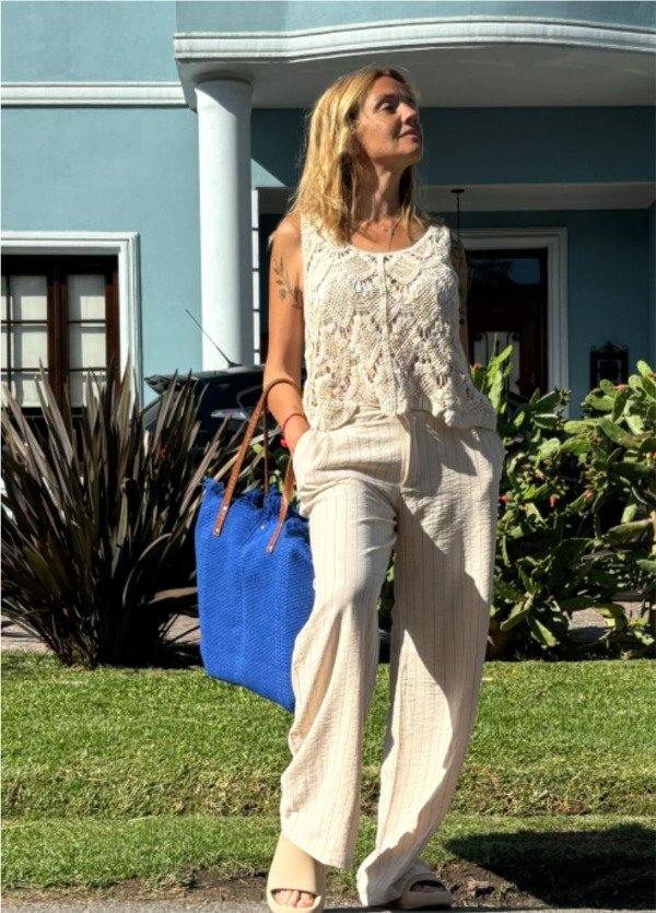 Producto - Palazzo de lino rayado