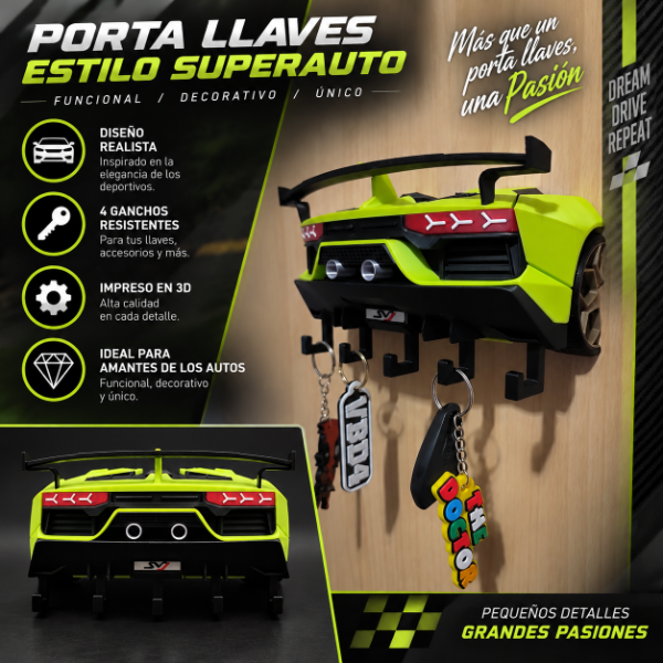 Producto - Porta Llaves Lamborghini Aventador 3D