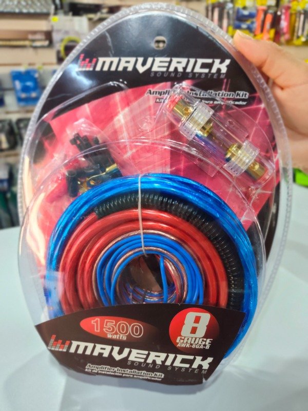 Producto - KIT DE CABLES PARA POTENCIA MAVERICK - 8 GAUGE 1500w