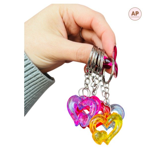 Producto - LLAVEROS DE CORAZON ACRILICO