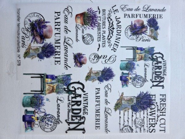 Producto - Transfer termotransferible LAVANDA 23 x 30cm