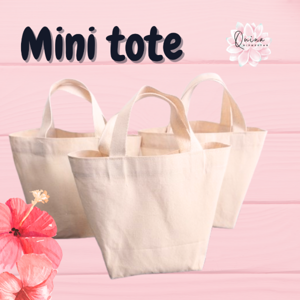 Producto - 10 Mini Tote Lisa Lienzo pesado - 2