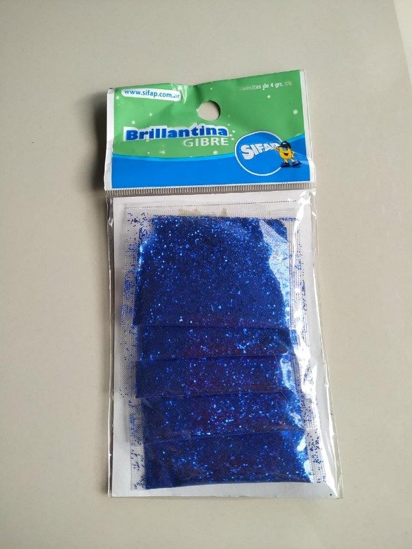 Producto - Brillantina Gibre Sifap azul x5