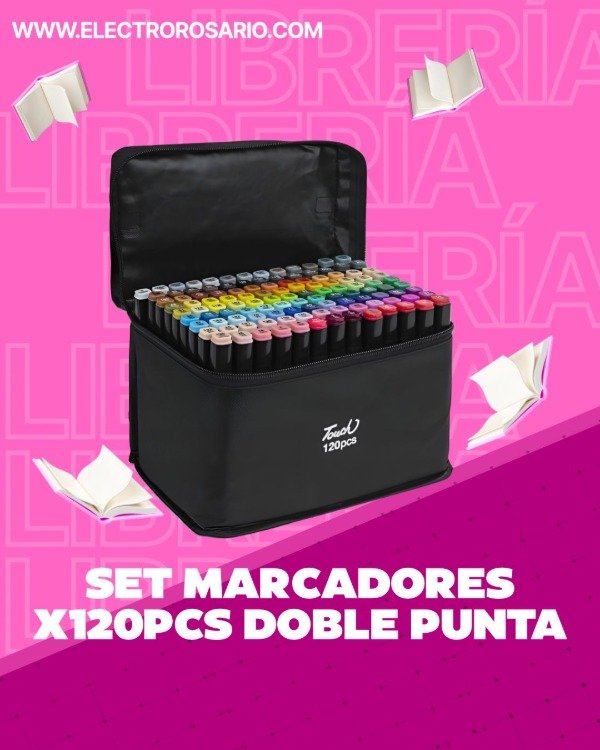 Producto - SET MARCADORES X120PCS DOBLE PUNTA
