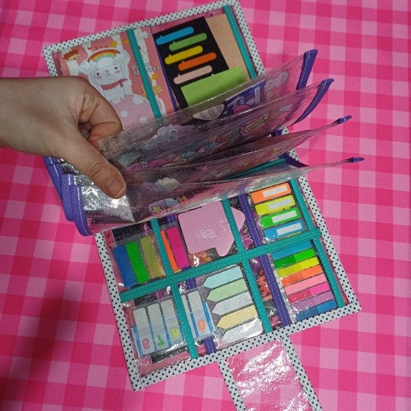 Producto - Funda A5 Sil (Lunares, atlantis y tulipán)