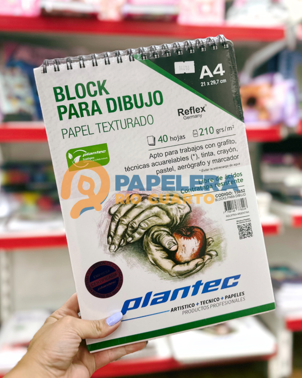 Producto - BLOCK PARA DIBUJO PLANTEC A4 210GR TEXTURADO