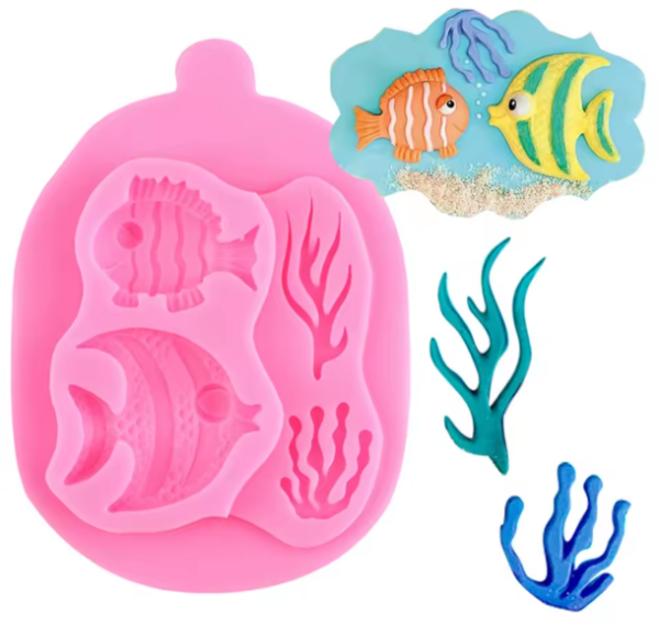 Producto - Molde de silicona peces y algas