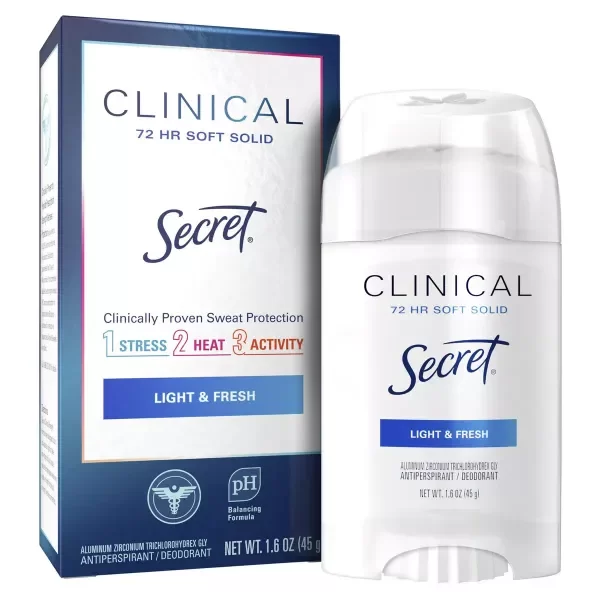 Producto - Secret clinical desodorante antitranspirante en barra strength light y fresh 45g
