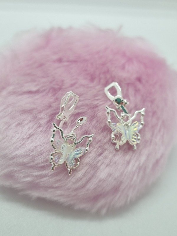 Producto - Aros clip bijou mariposa color