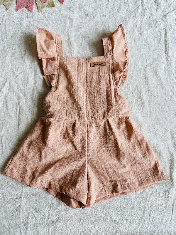 Producto - Jardinero corto volados rosa