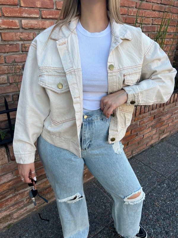 Producto - Campera LUZ manteca