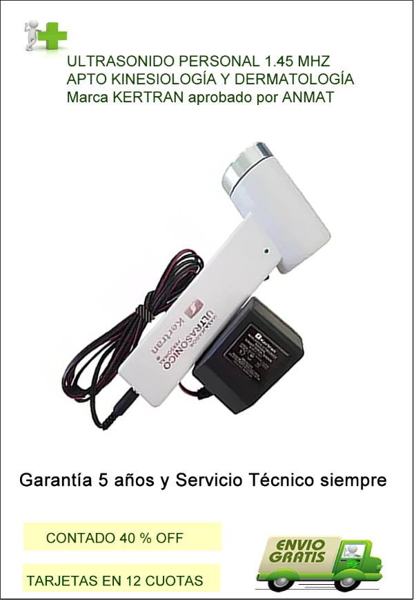 Producto - Ultrasonido 1.45 MHZ  Personal KERTRAN uso Kinesiológico y Dermatológico
