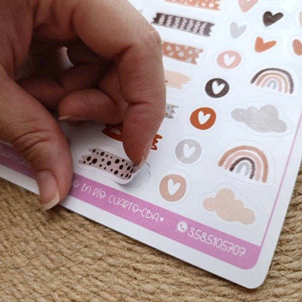 Producto - Plancha stickers a5 troquelada ALEGRIA - 1