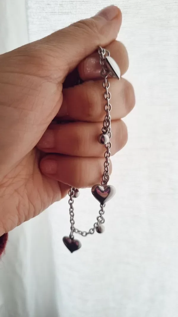 Producto - Pulsera multi dijes corazones inflados AQ