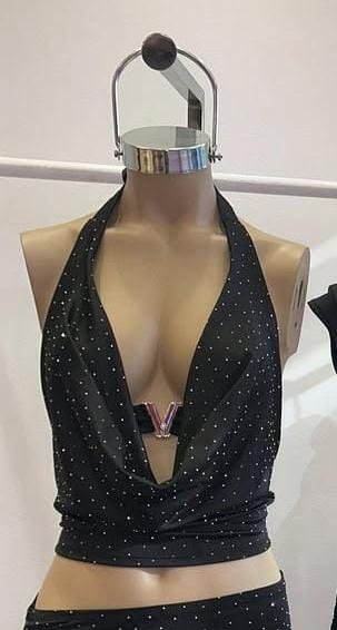 Producto - top microfibra strass buche