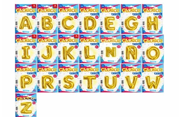 Producto - GLOBO METALIZADO CHICO DORADO LETRAS (ELEGIR PRODUCTO)