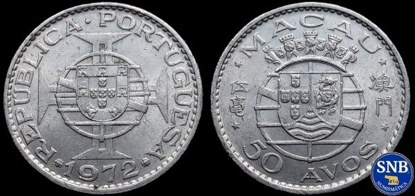 Producto - Macao Portugués - 50 Avos (1972) KM #7 [VF]