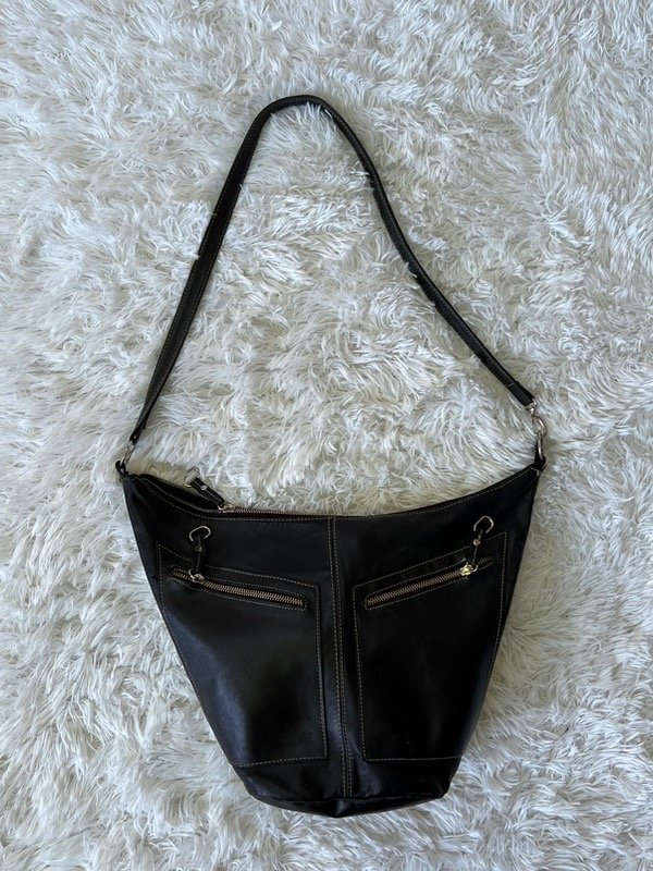 Cartera morral de cuero vint