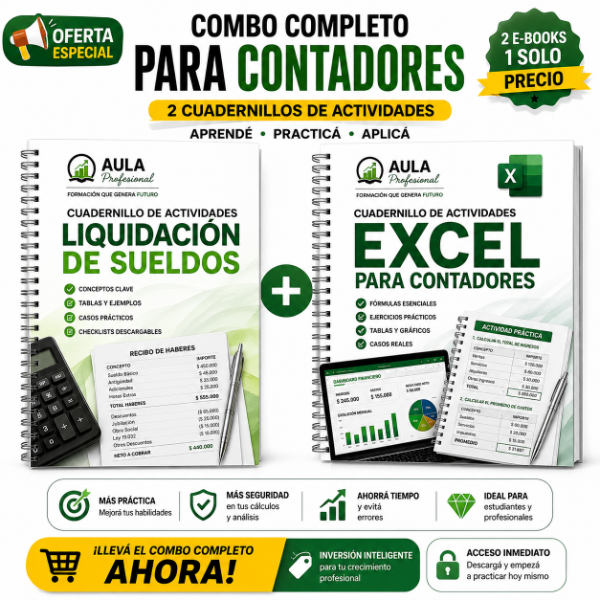 Producto - KIT PROFESIONAL: Liquidacion de sueldos 2026 + Cuadernillo de Excel - 0