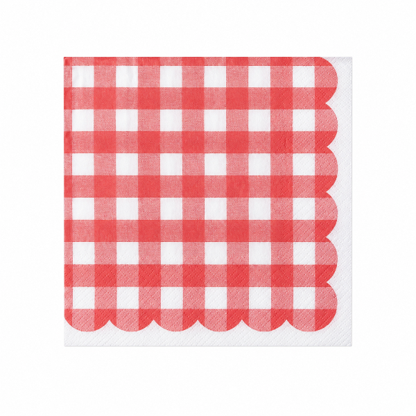 Producto - Servilletas cuadrille rojo x 25u