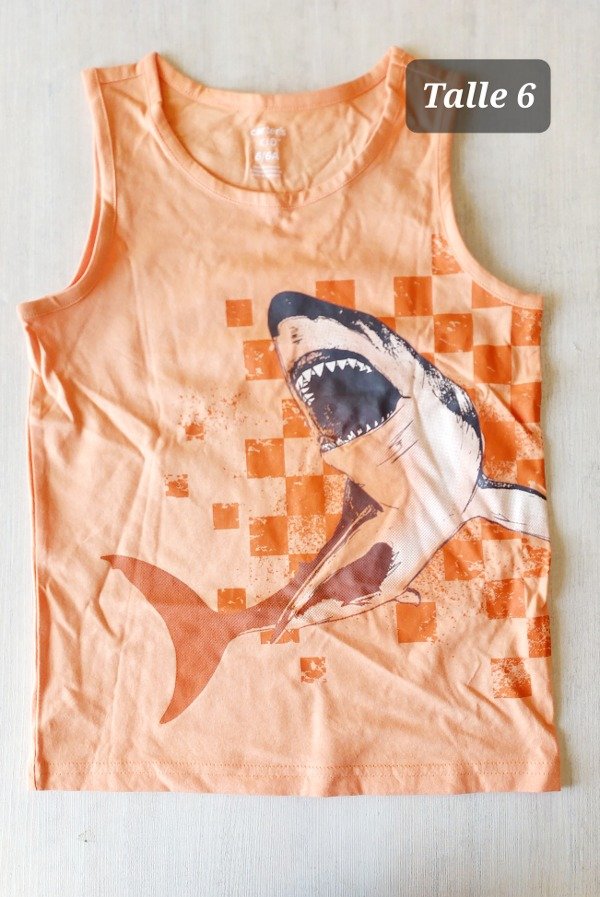 Musculosa Carters talle 6 tiburon