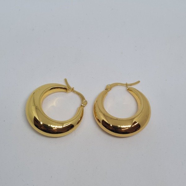 Producto - Aro dorado argolla hueca 25mm