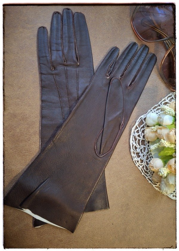 Producto - Guantes Semilargo Cabretilla Marrón Chocolate