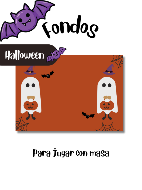 Producto - Fondos para Jugar con Masa Pack Halloween IMPRIMIBLE