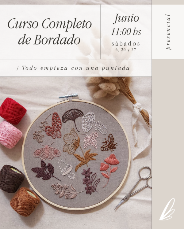 Producto - Curso Inicial de Bordado - Junio