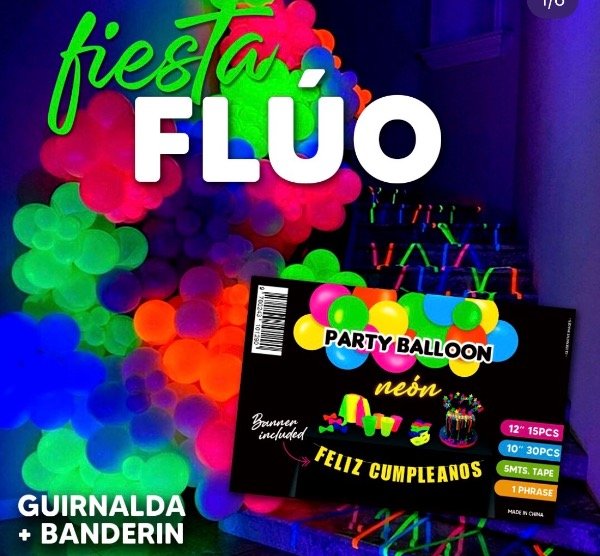 Producto - Guirnalda de globos fluor