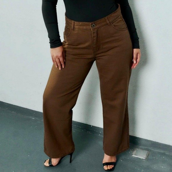 Producto - Wide leg rigido chocolate 7809 - 0