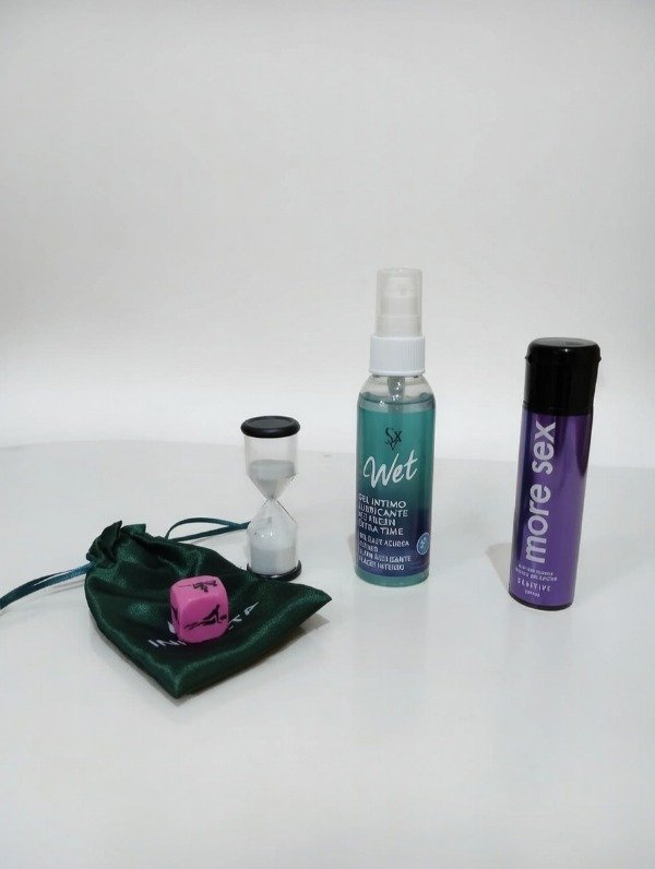 Producto - Lubricante Ice Fresh Extra Time + Dados Tántrico con Reloj + More Sex DDL