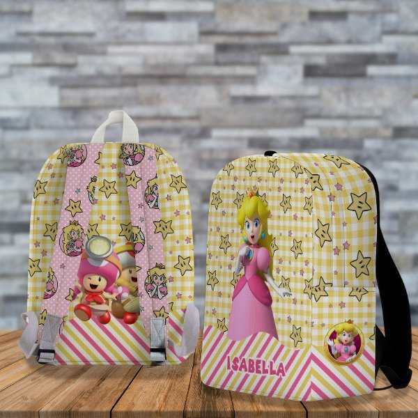 Producto - Diseño Digital / Plantilla Para Mochila Full Print De Princesa Peach